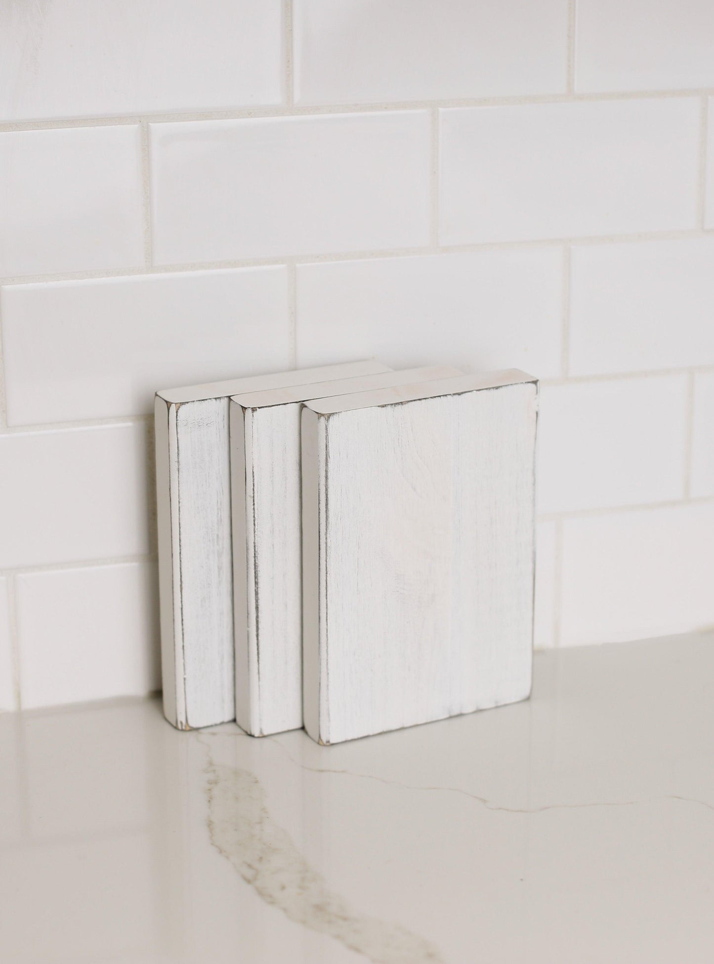 Faux Wood Book - 5x7" - White - Blank Supply