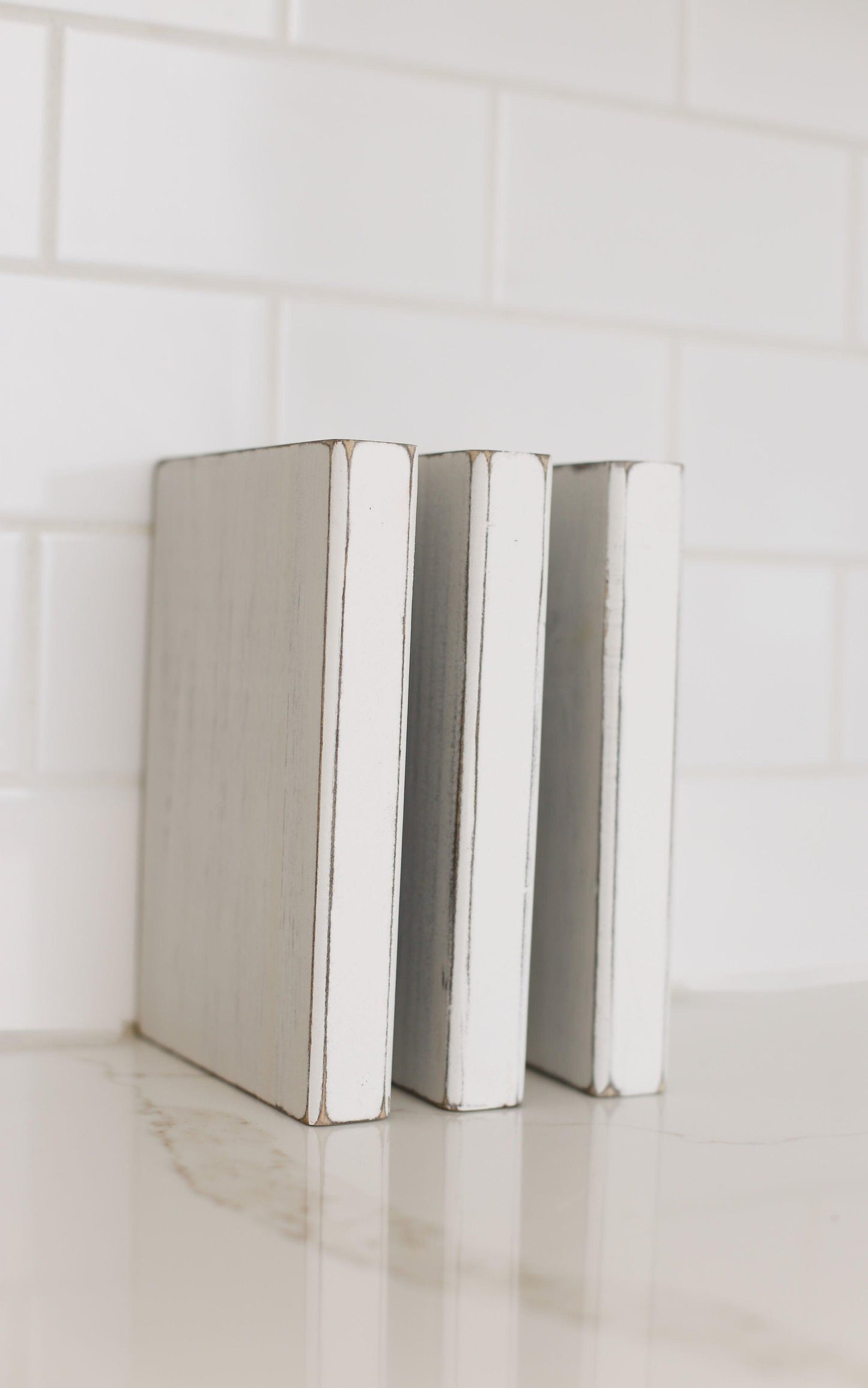 Faux Wood Book - 5x7" - White - Blank Supply