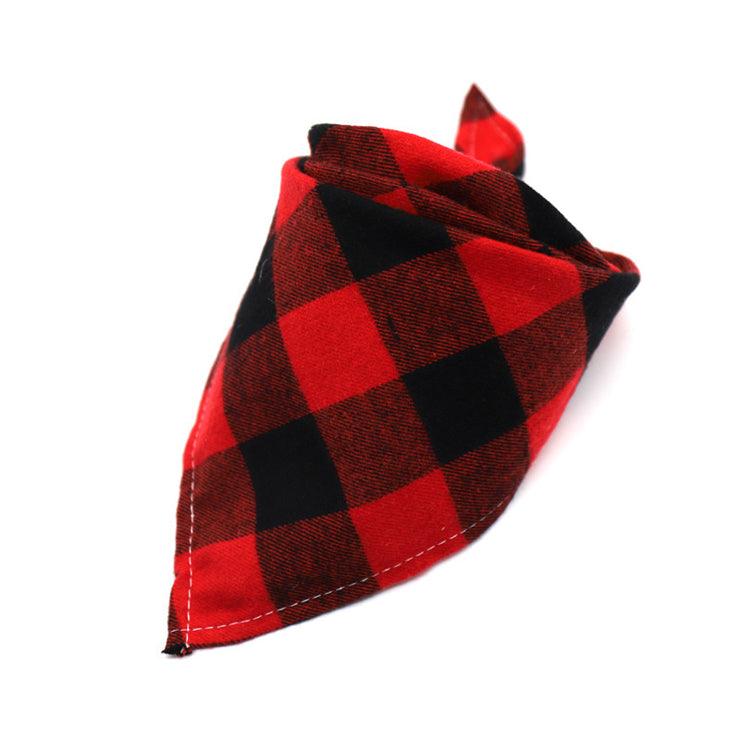 Pet Bandana (Red/Black Plaid) - Blank Supply