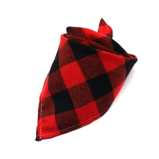 Pet Bandana (Red/Black Plaid) - Blank Supply