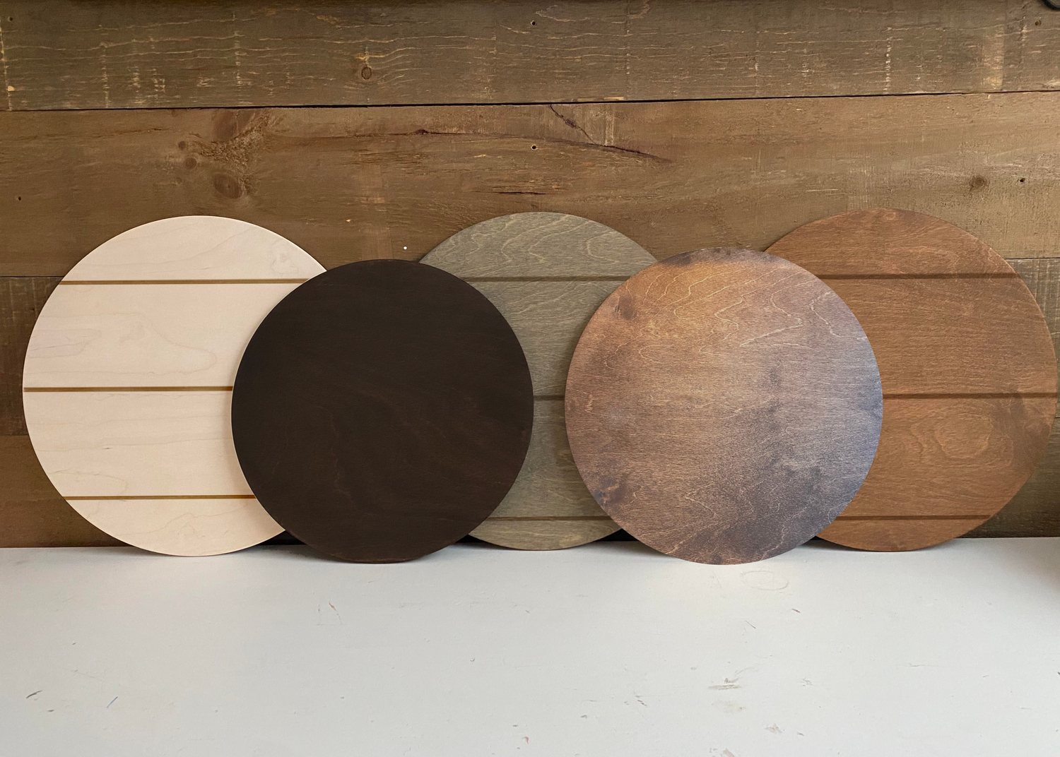 Blank Pre-Stained Wood Rounds