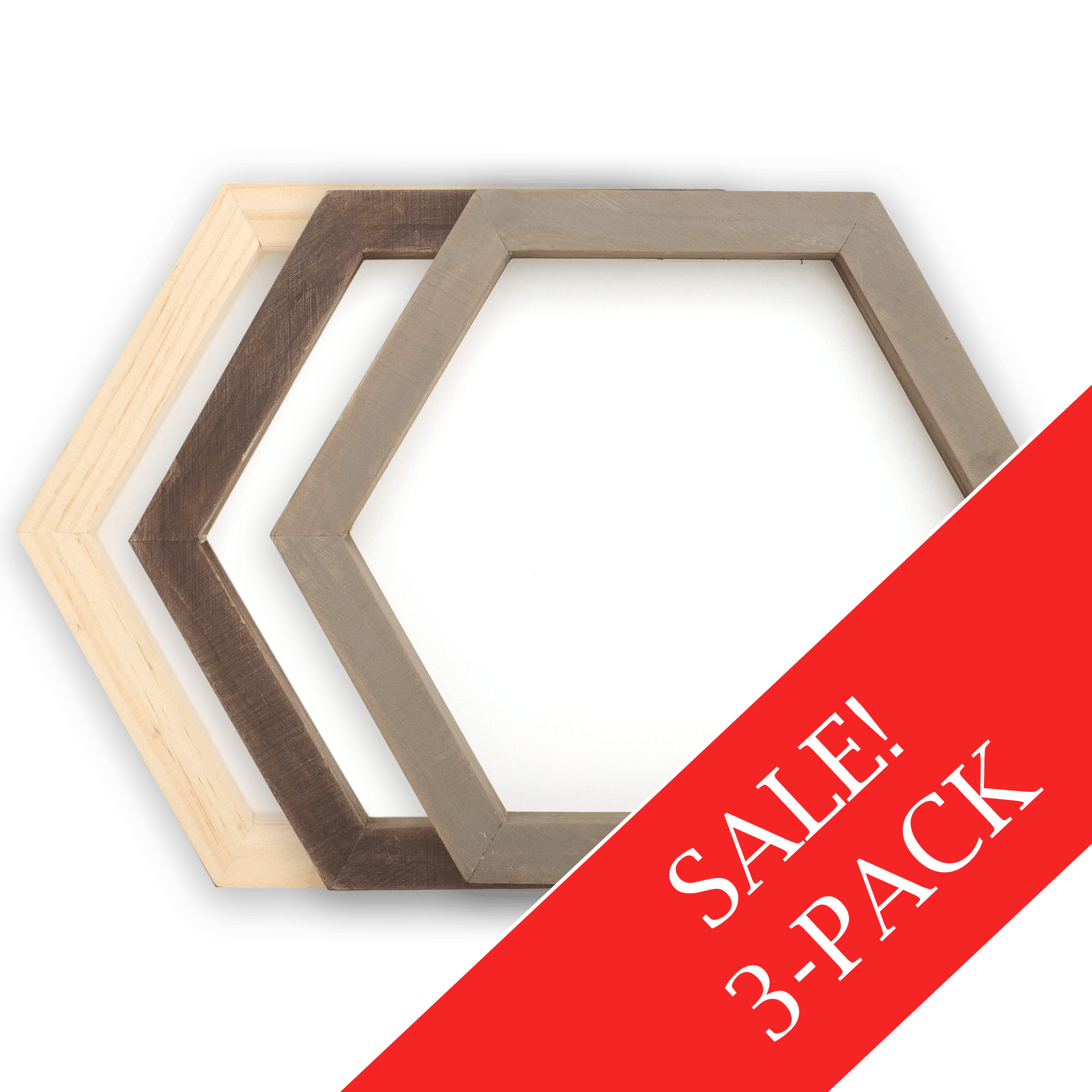 3-PACK & SAVE! - Blank Hexagon Farmhouse Sign - Blank Supply