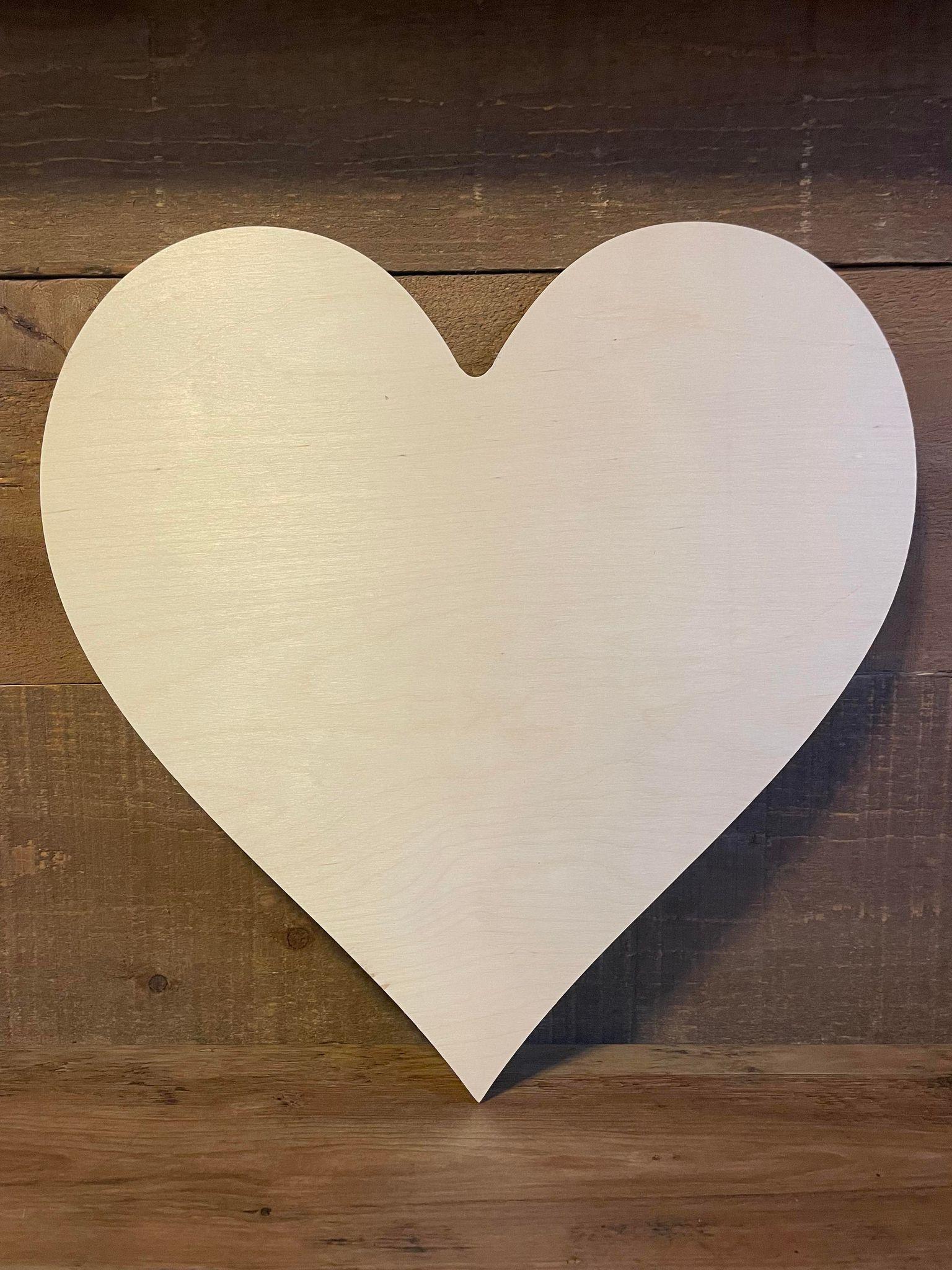 Heart Shaped Blank - 16" Tall - Blank Supply