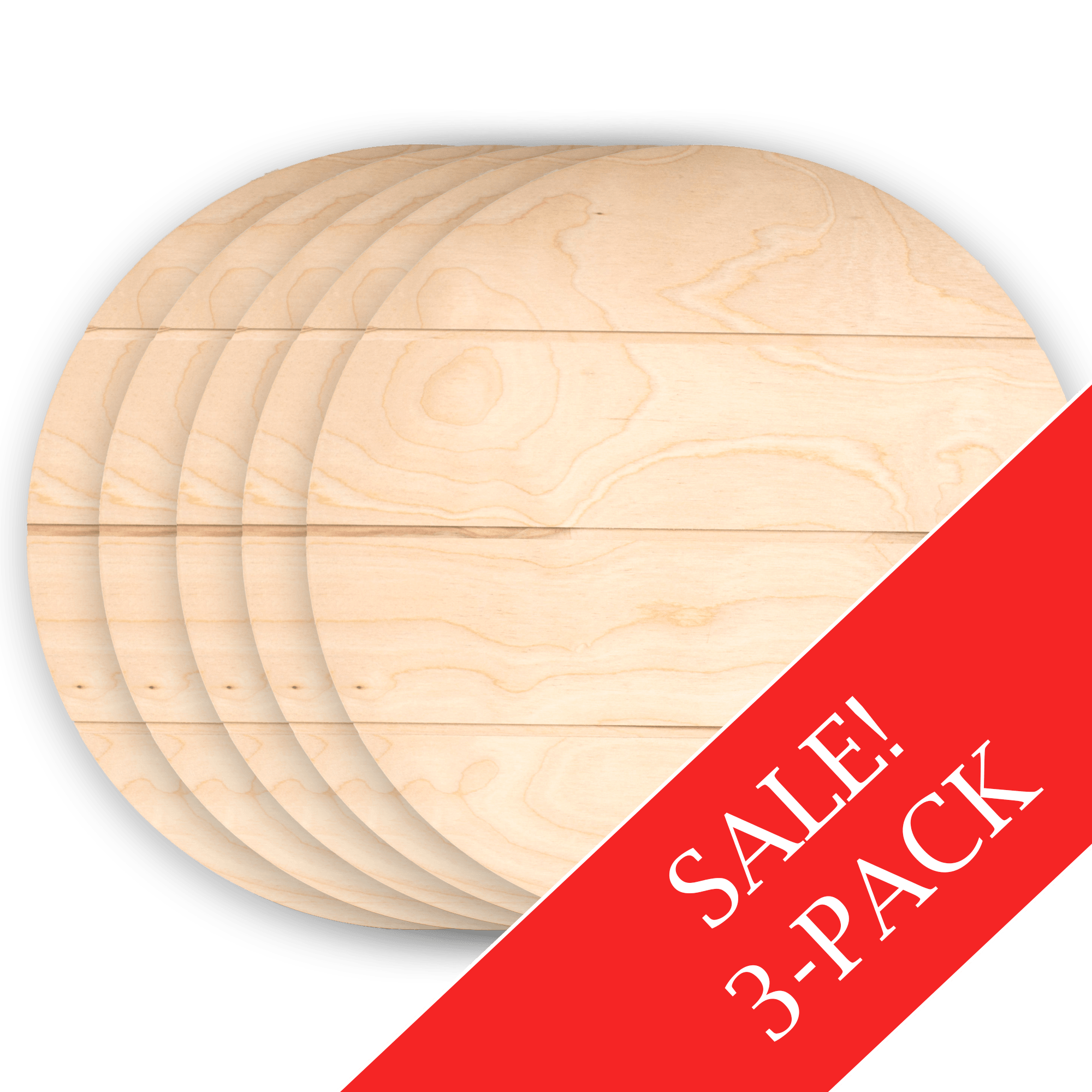 5-PACK & SAVE! - Shiplap Wood Round - Blank Supply