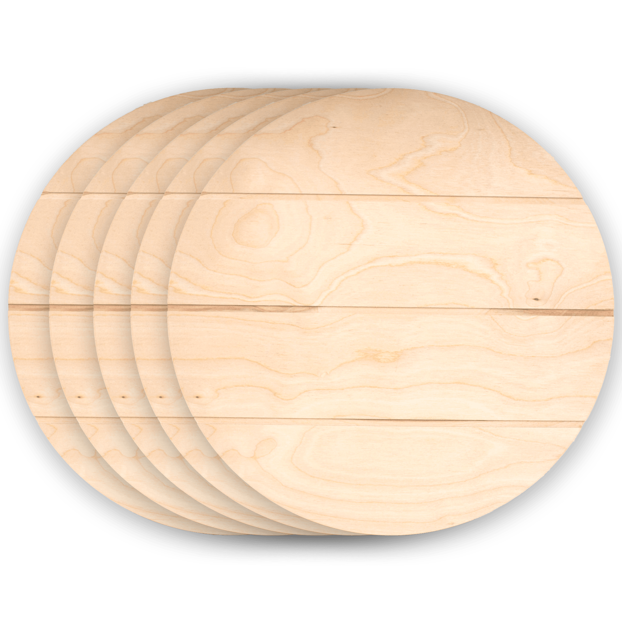 5-PACK & SAVE! - Shiplap Wood Round - Blank Supply