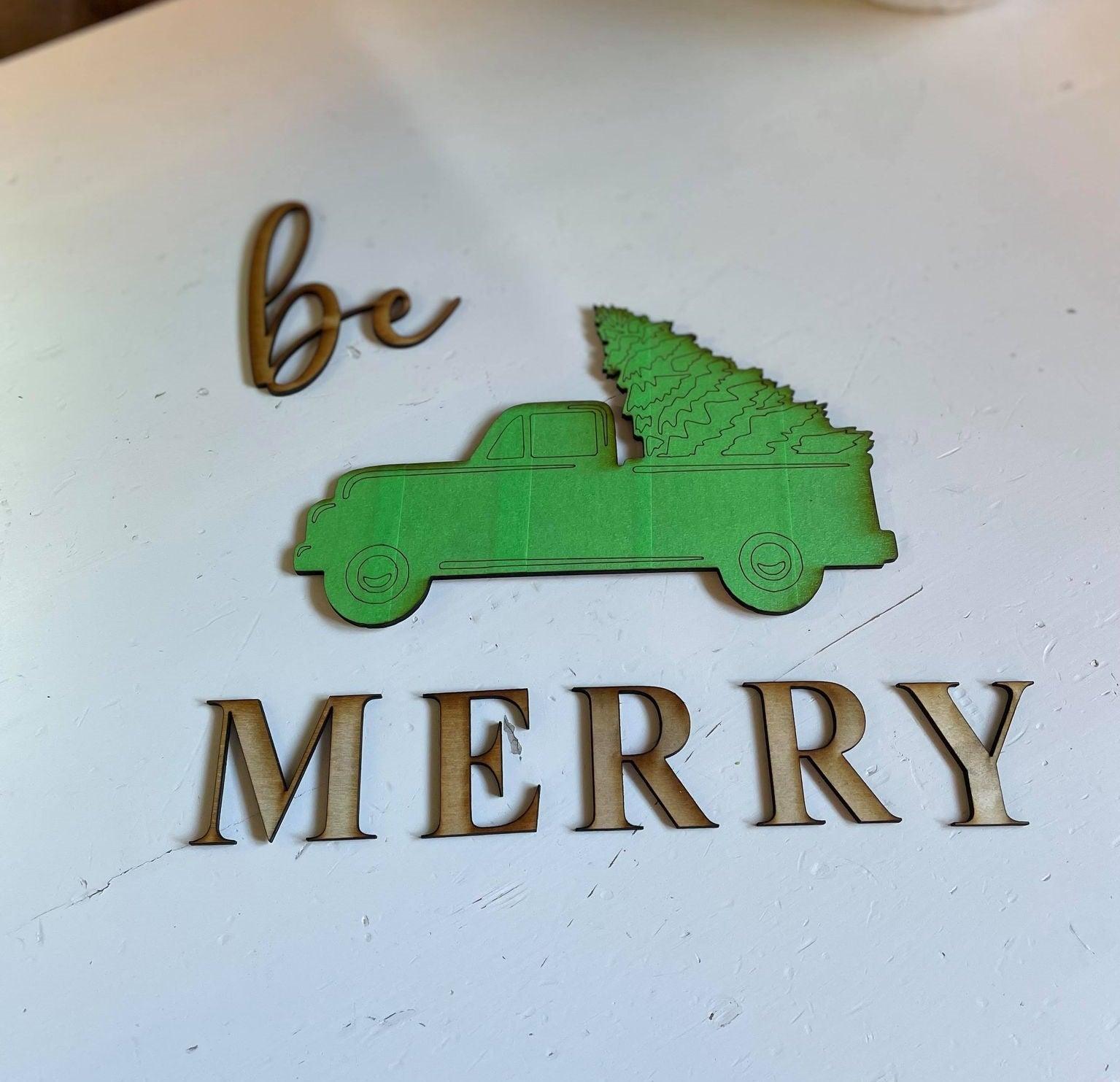 "Be Merry" DIY Cut-Outs - Blank Supply
