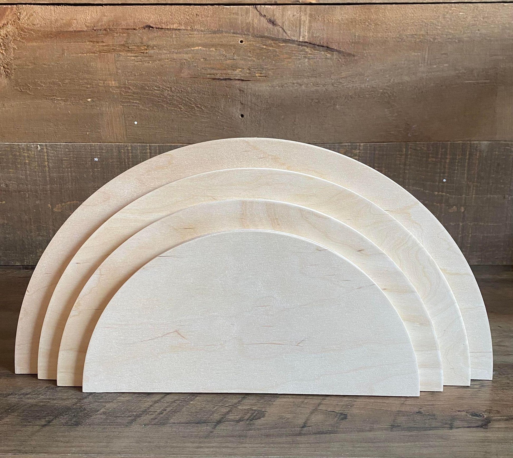 Blank Semi-Circle Wood Cuts - 16" Diameter - Blank Supply