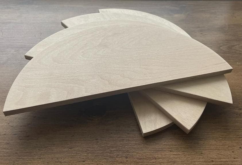 Blank Semi-Circle Wood Cuts - 18" Diameter - Blank Supply