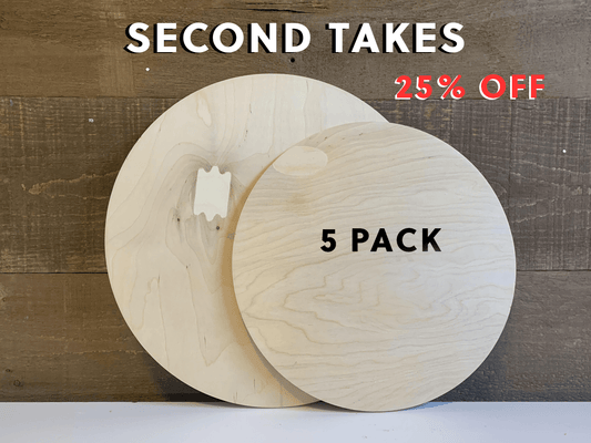 "Second Takes" Wood Rounds (5 Pack)