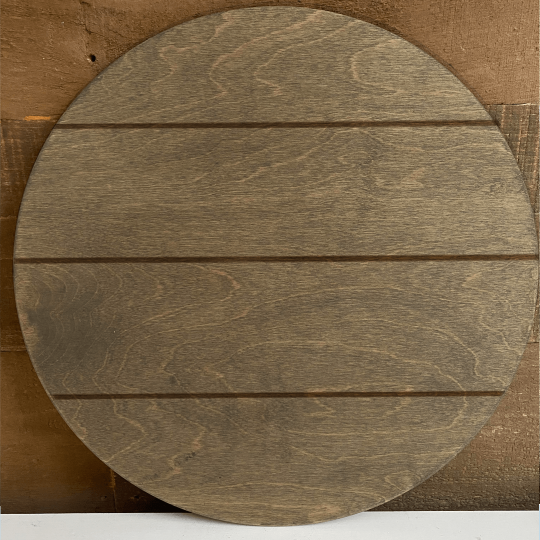Pre-Stained Shiplap Wood Round - Blank Supply